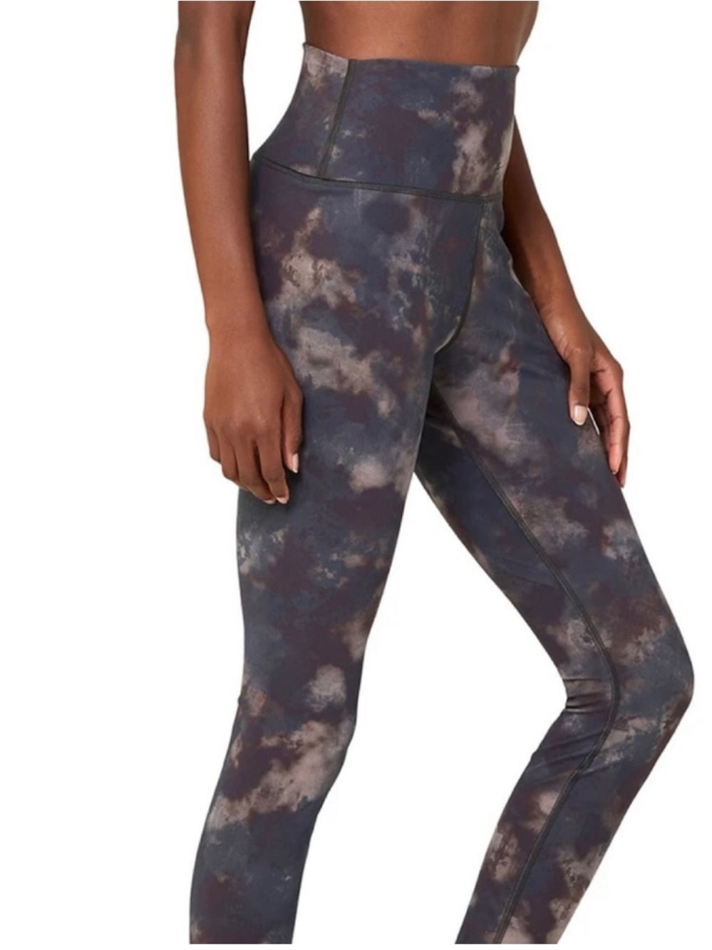 ALO Yoga High-Waist Tie-Dye Jeggings - purple, Gray
